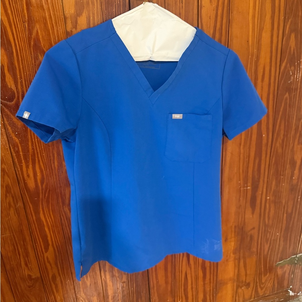 FIGS Royal Blue Catarina One Pocket Scrub Top